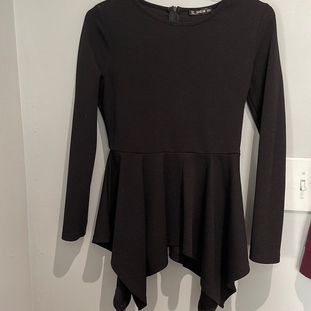 Black Asymmetrical shirt